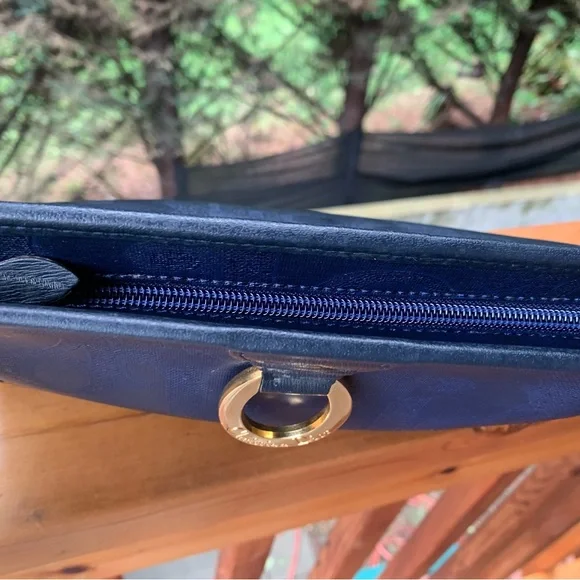 ❌SOLD❌DIOR Rare Vintage Midnight Blue Zip Pouch Clutch - Picture 5 of 8